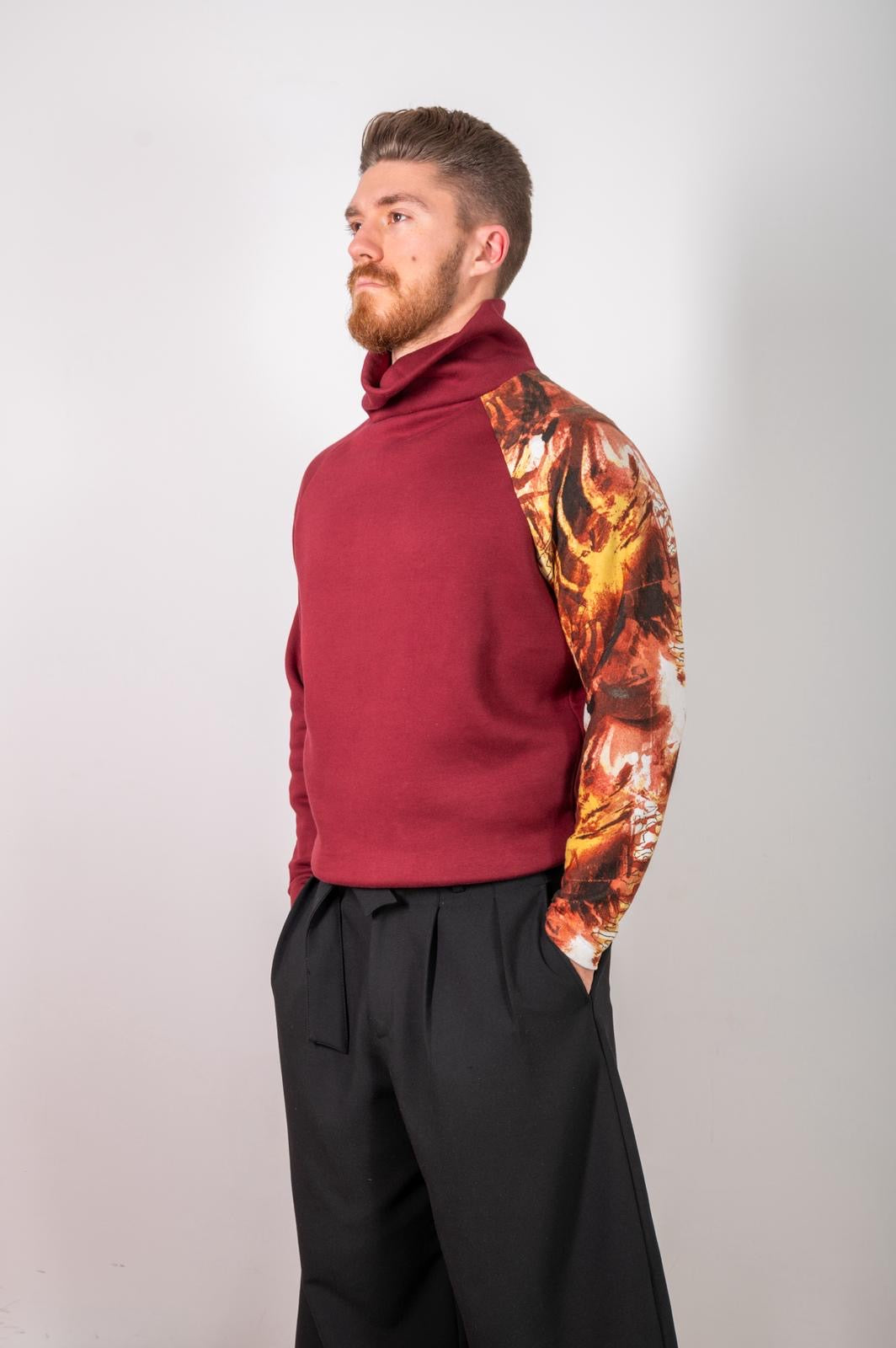 Felpa collo alto Fire