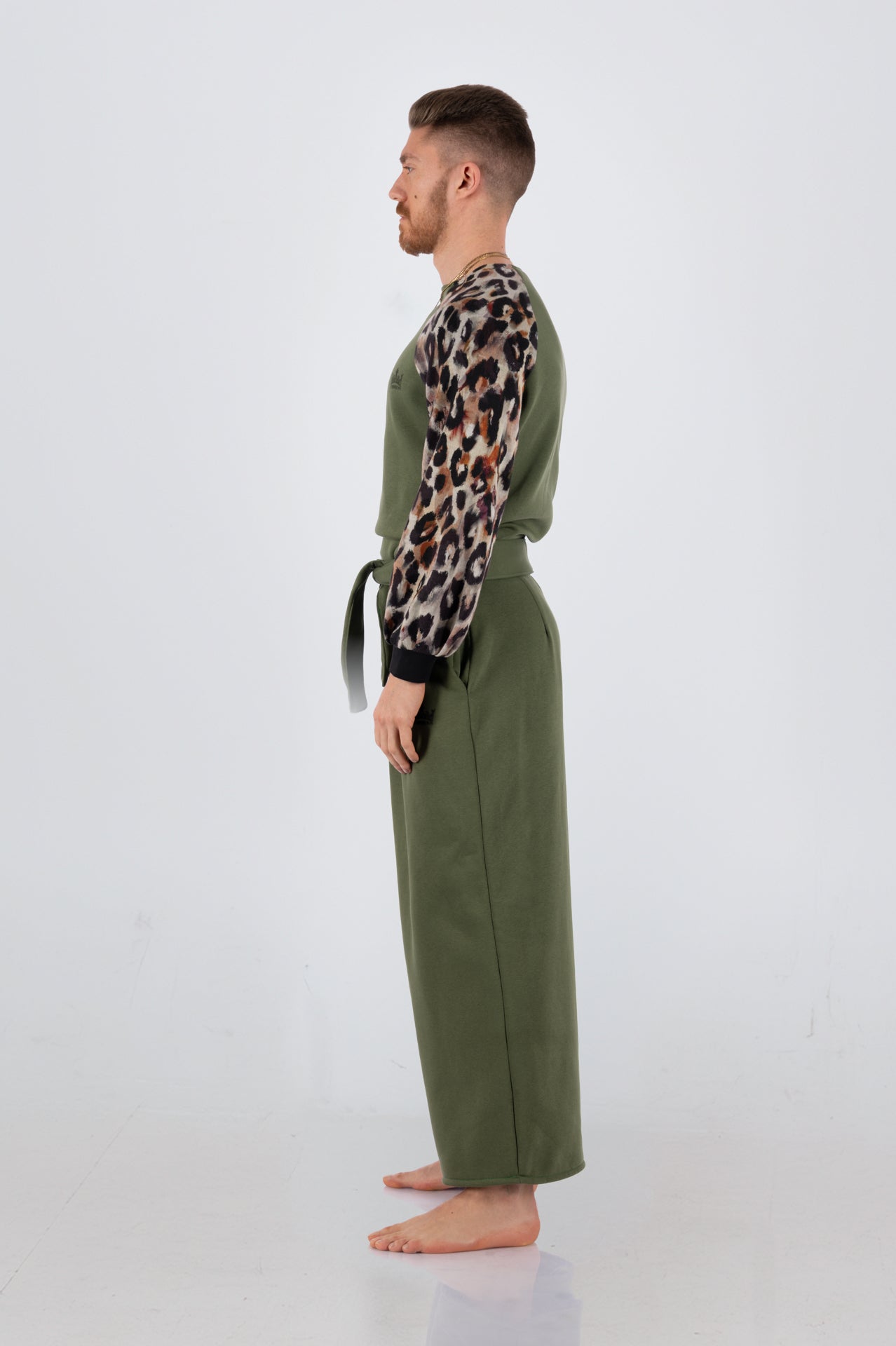 Completo Leopardo Felpa + Pantalone