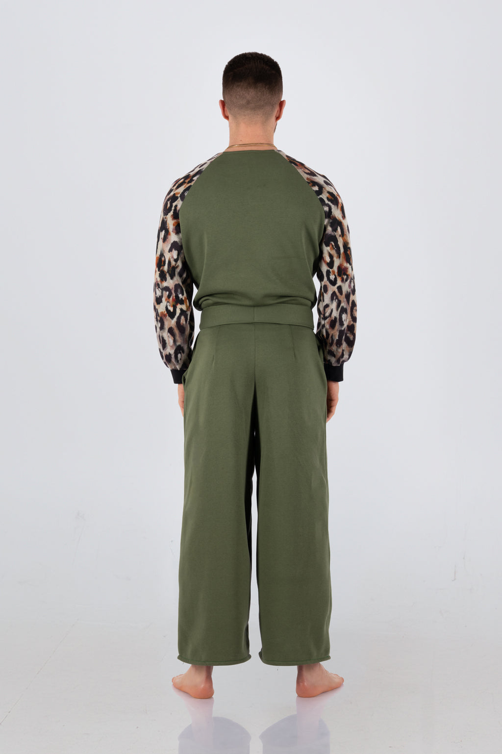 Completo Leopardo Felpa + Pantalone