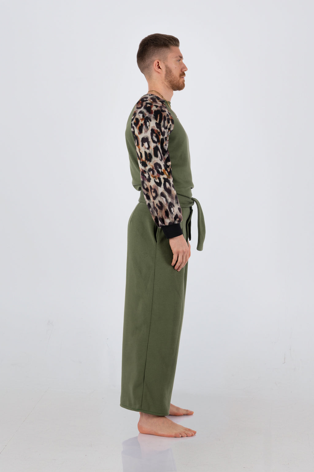 Completo Leopardo Felpa + Pantalone