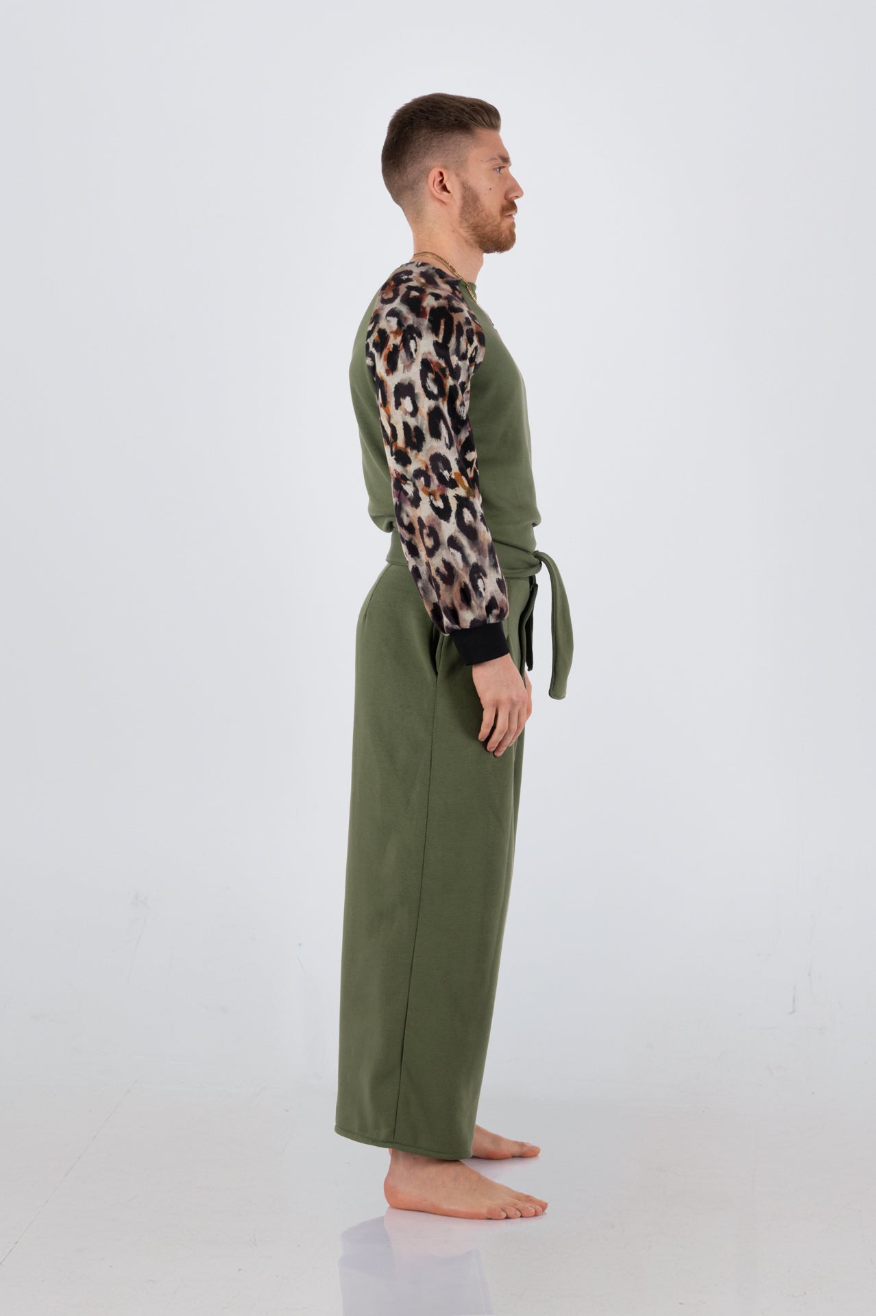 Completo Leopardo Felpa + Pantalone