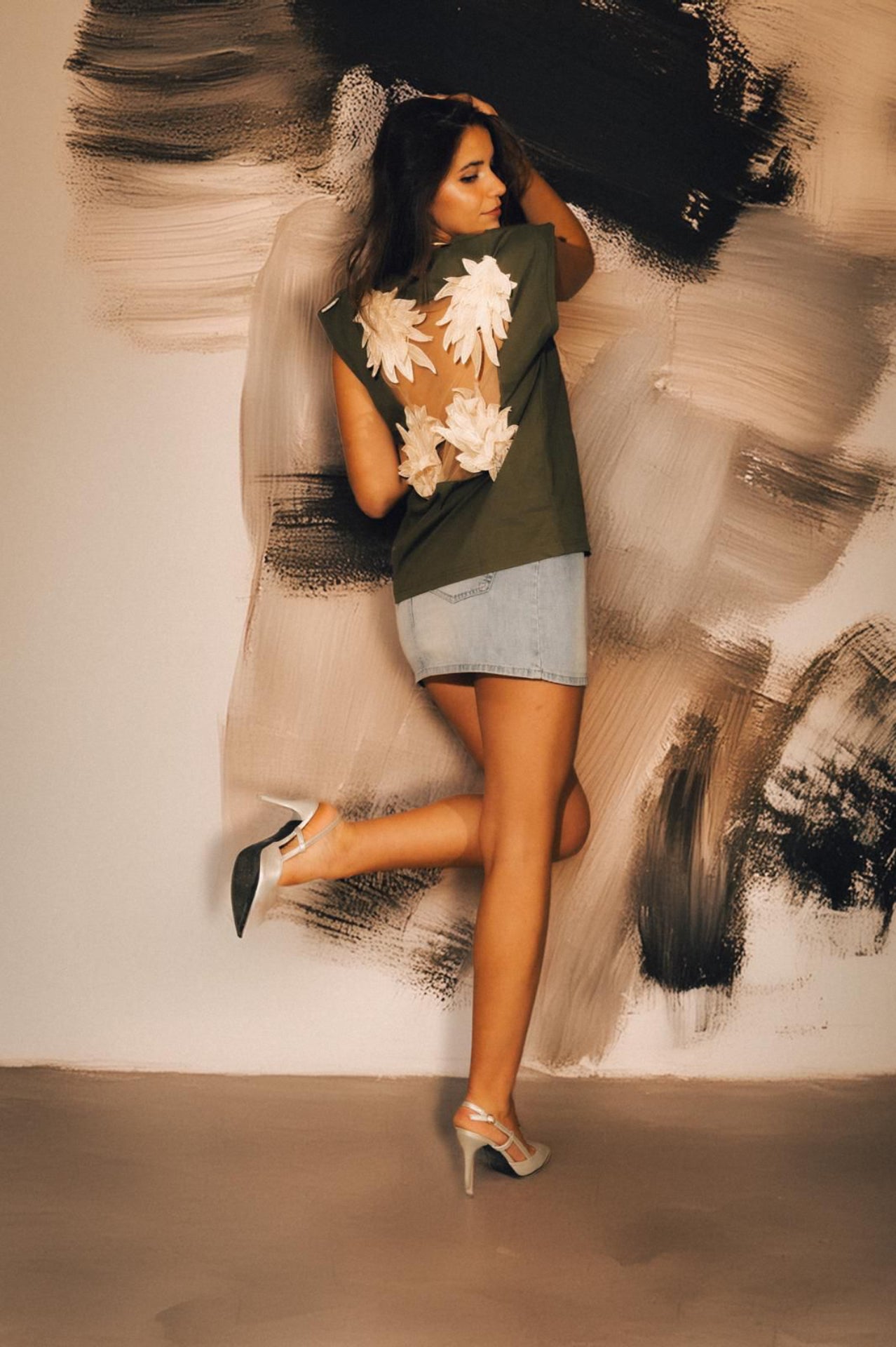 Maglia Military Flowers